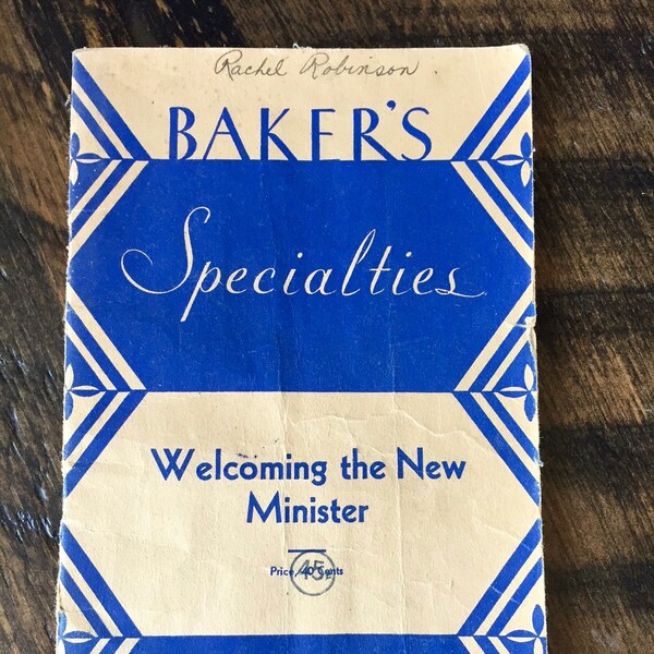 1946 Play Script WELCOMING the NEW MINISTER, Vintage Theatre Play by Sally Shute, Baker's Plays, Walter Baker Co. Boston