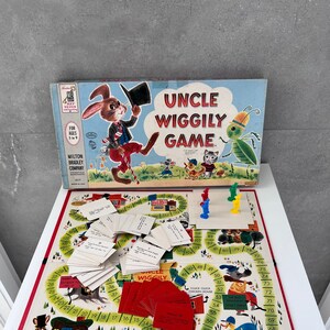 Vintage UNCLE WIGGLY GAME, Milton Bradley Board Game, 1961 Children&#39;s Game, Complete & Good Condition, Family Game Night, Retro Kid&#39;s Game