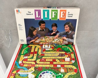 Vintage GAME OF LIFE, 1985 Edition, Milton Bradley Family Game, In Original Box, Family Games Night, Graduation Gift, Retro Board Game