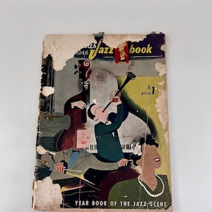 vintage Rare ! LIVRE DE JAZZ D'ESQUIRE 1946, Annuaire de la scène du jazz, éditeur Paul Edward Miller, livre de jazz de collection, Chicago Jazz in '40s