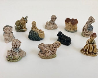 Vintage Collectible RED ROSE WADE Nursery Rhyme & Animal Figurines, Wade Pottery, England, Ceramic Tea Trinkets, Collectible Red Rose Tea