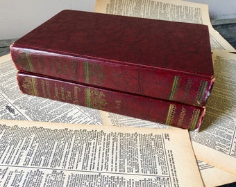 Vintage 1957 THORNDIKE BARNHART Comprehensive Desk DICTIONARY Pair, Set of 2 Vintage Dictionaries, Library, Office Decor, Writer's Gift
