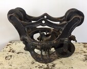 Vintage LOUDEN IRON HAY Trolley, Barn Hay Pulley, Trolley Hay Carrier, Barn Door, Hay Carrier Tool, Cast Iron Pulley, Industrial Steampunk