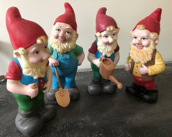 4pc rouge Toadstool Résine Fée Décoration De Jardin Miniature champignon Jardin statues