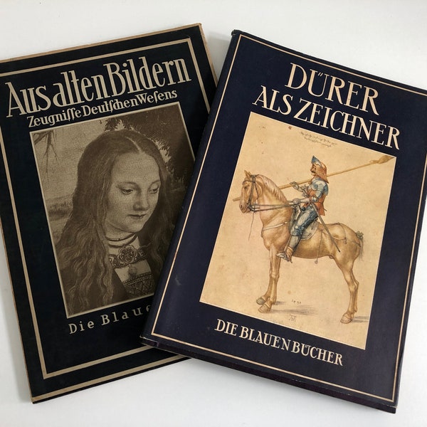 Vintage 1932 Two GERMAN ART BOOKS, Your Choice! Aus Alten Bildern Or Durer Als Zeichner, Die Blauen Bücher, Karl Robert Langewiesche