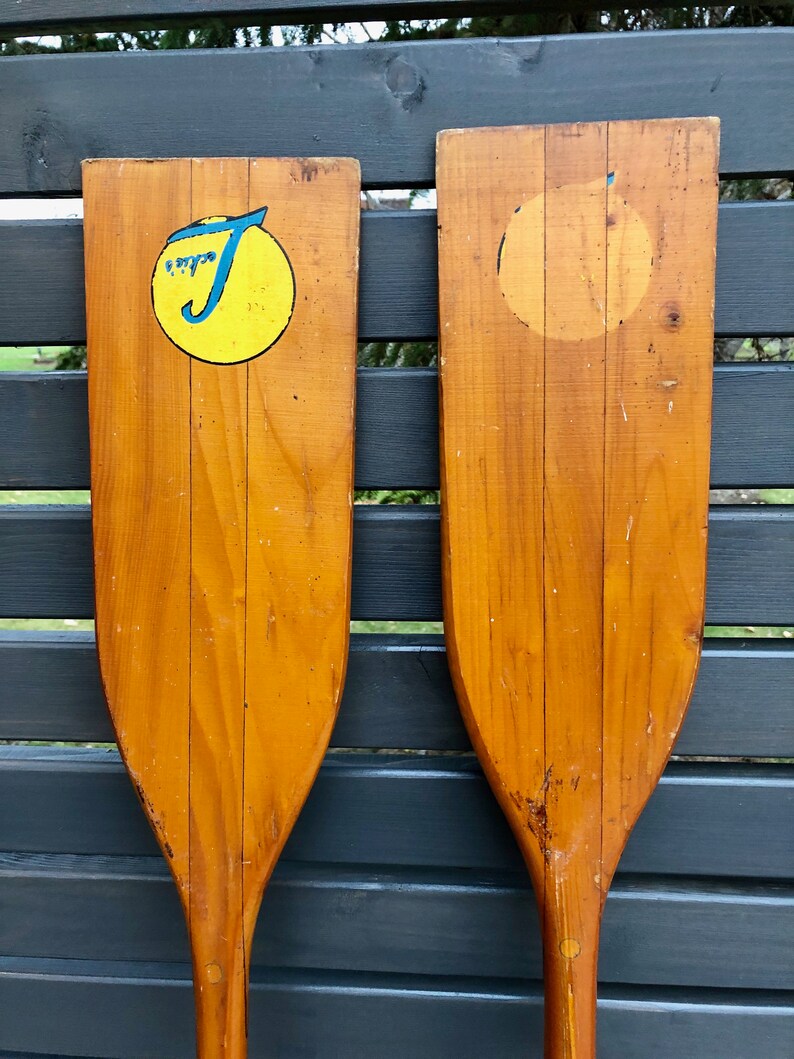 Vintage LECKIE'S BOAT PADDLE Wooden Canoe Paddle Etsy Canada