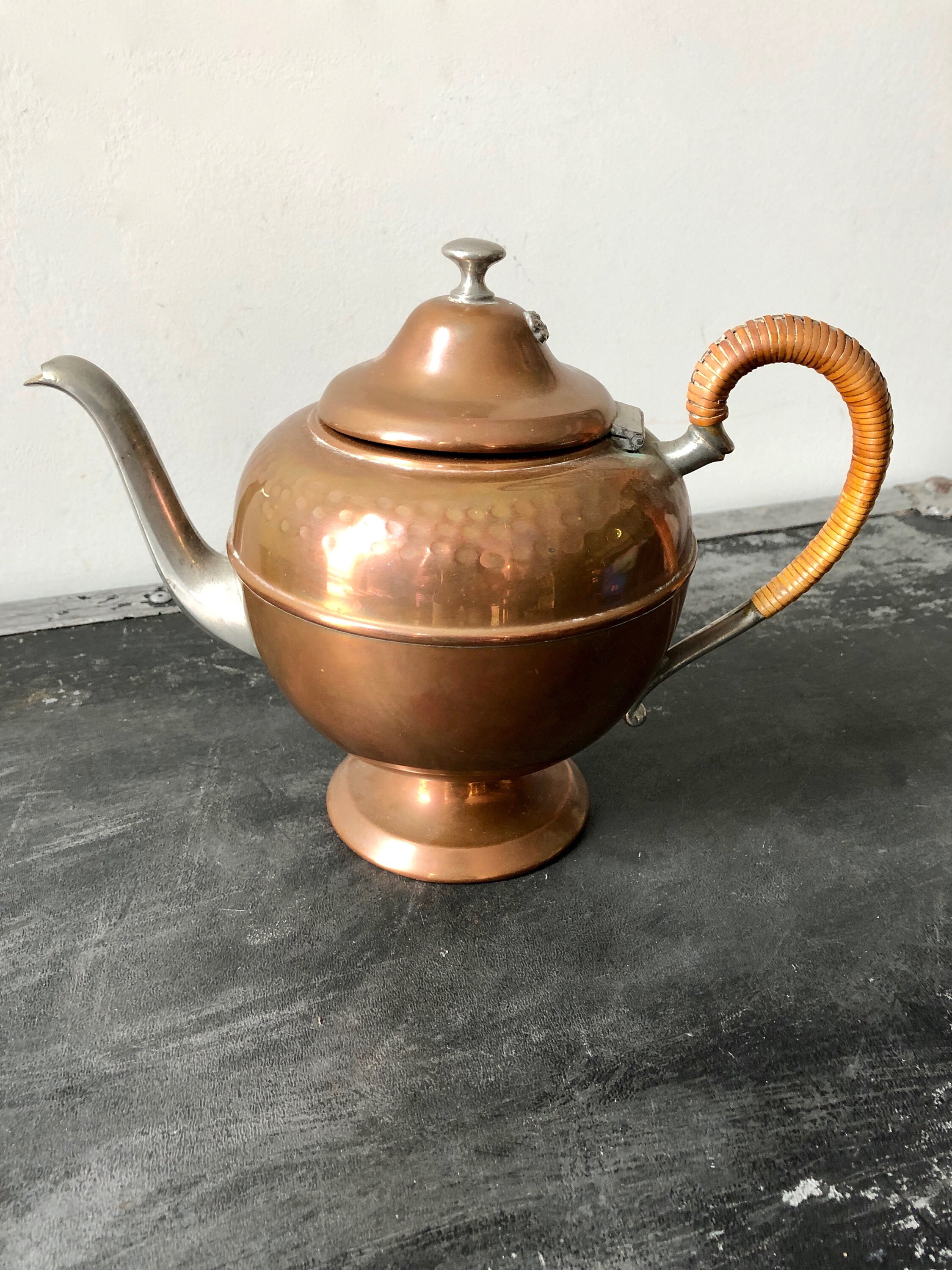 Vintage FLEMISH COPPER TEA Set Hammered Copper Tea Pot With Etsy Canada