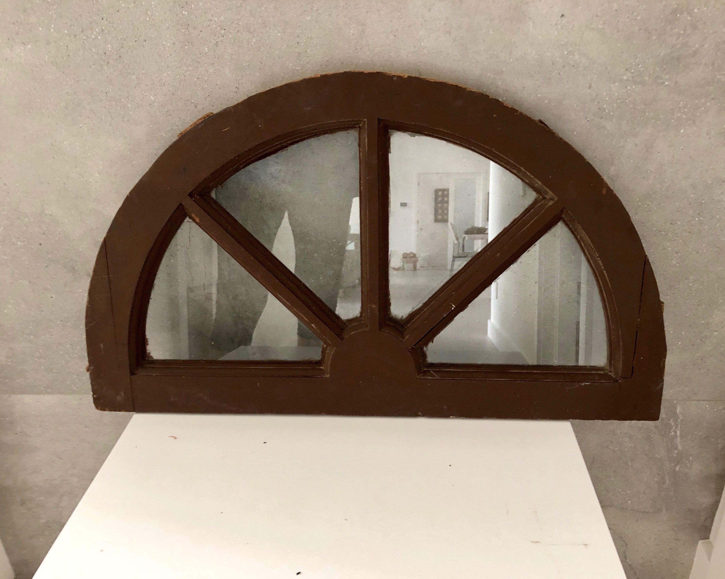Fenêtre demi-ronde vintage fenêtre à imposte en bois à 4 - Etsy France