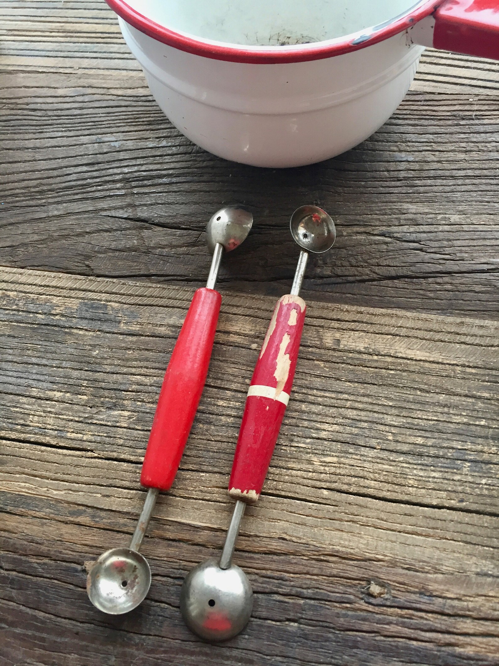 Vintage MELON BALL SCOOPS Pair of 1950s Melon Ballers 2 Size Etsy