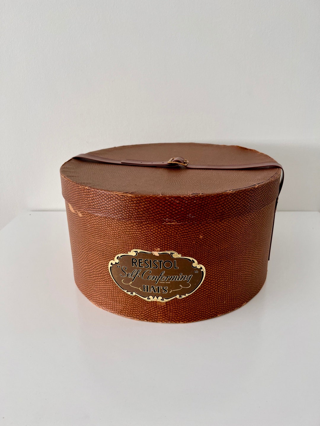 Vintage RESISTOL HAT BOX 1930s/40s Round Hat Box With Lid and Etsy