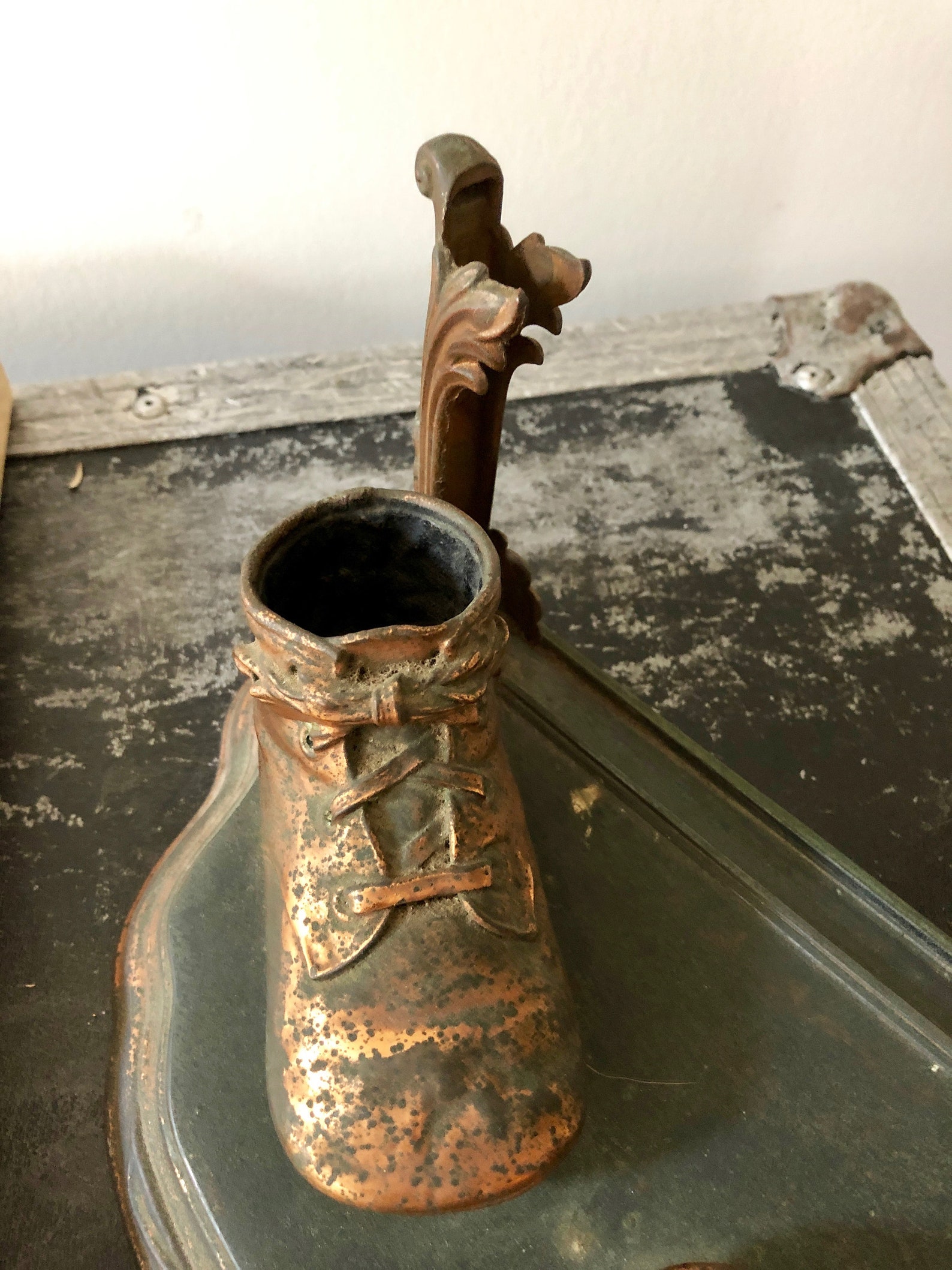 Vintage BRONZED BABY SHOES Bronze Plated Baby Shoes With Etsy