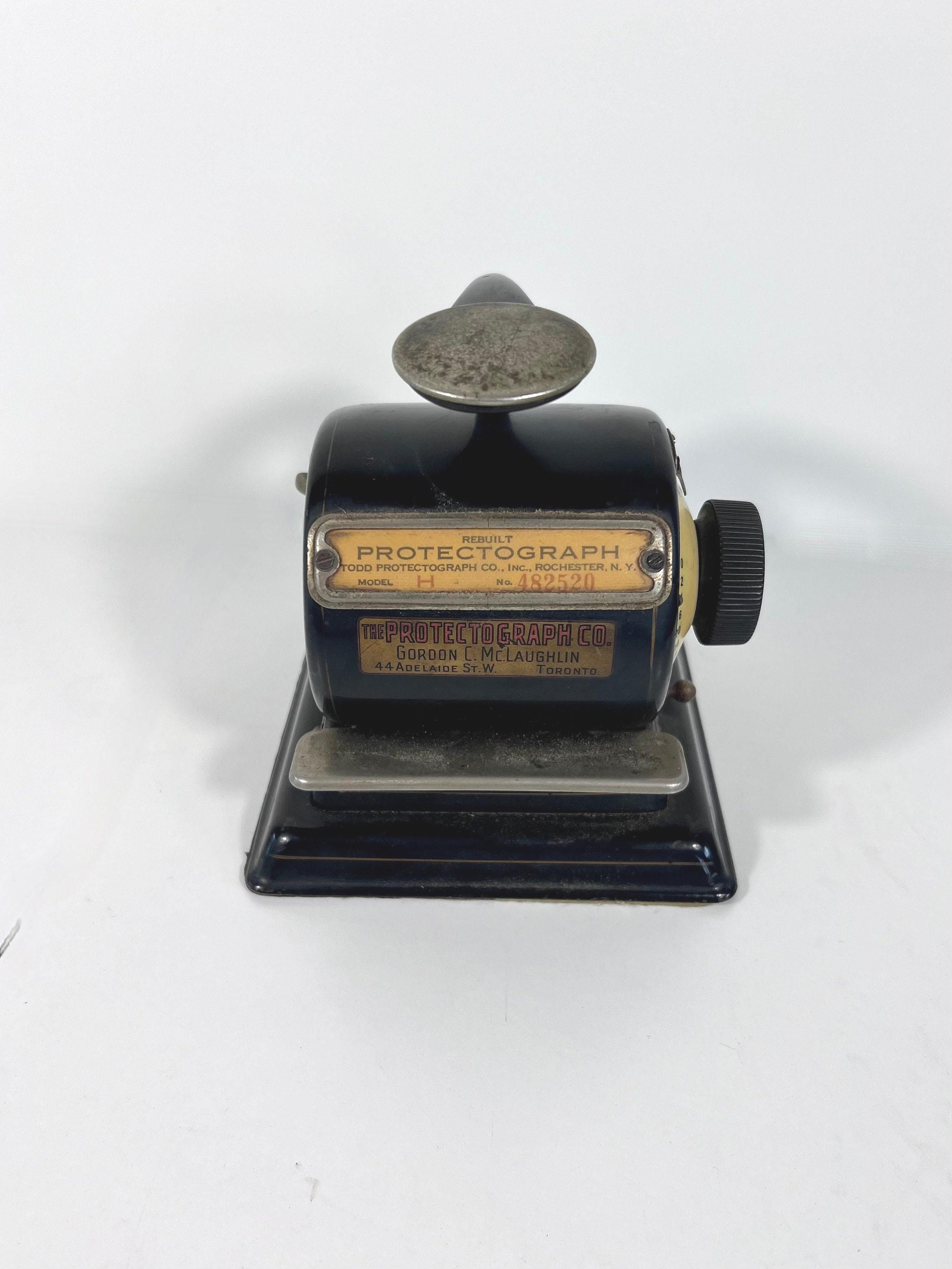 Vintage 1913 Protectograph Cheque Protector: Antique Office Decor - Etsy