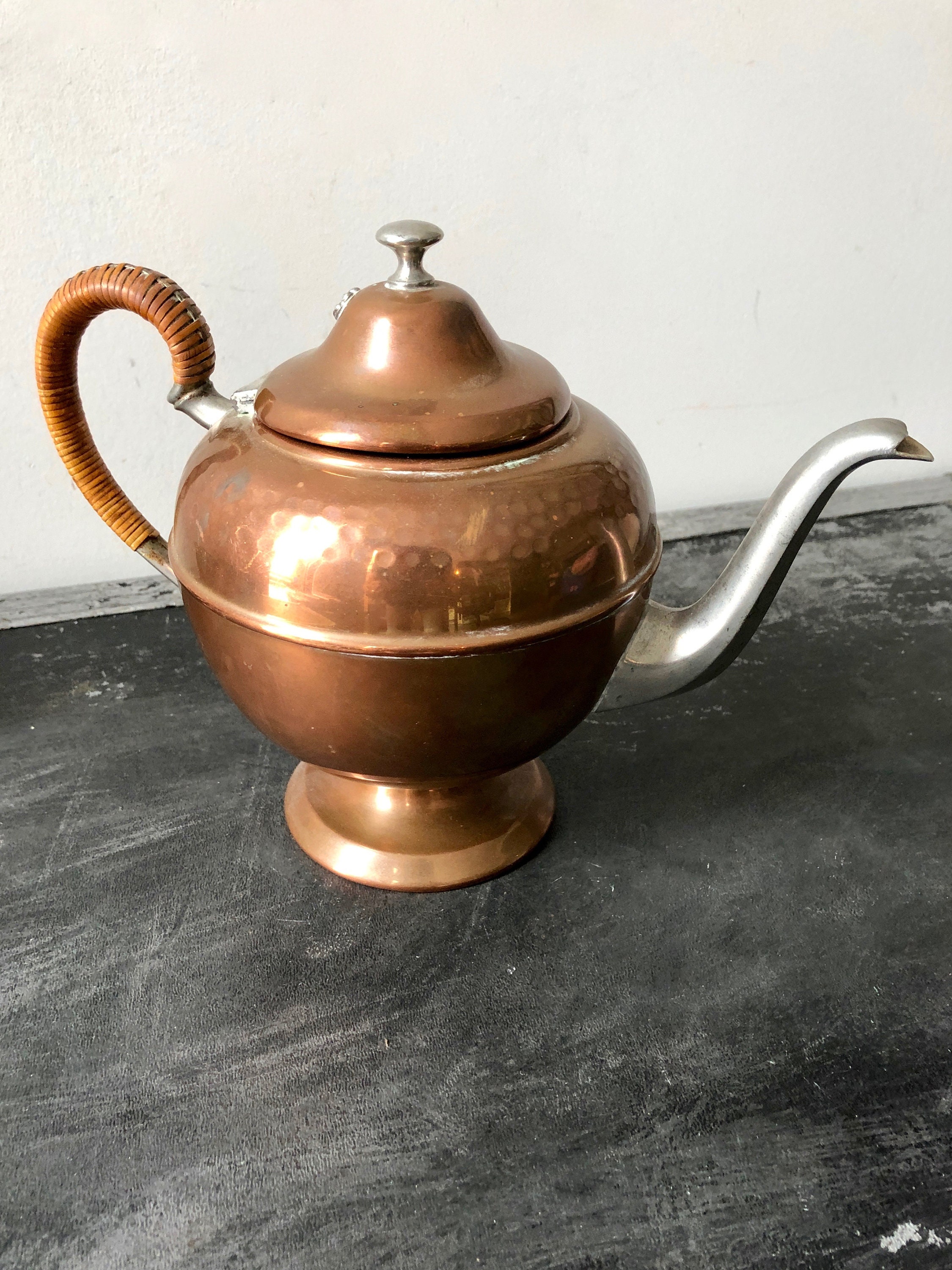 Vintage FLEMISH COPPER TEA Set Hammered Copper Tea Pot With Etsy Canada