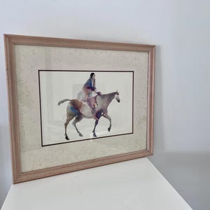 水墨画　Carol Grigg キャロルグリッグ　PAINTED　PONY　額縁 Vintage CAROL GRIGG Horse PRINT, Framed Water Color Print, Native
