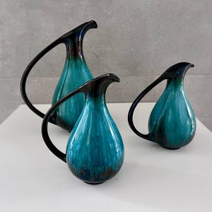 Vintage Blue Mountain Pottery Pitcher: Canadian Drip Glaze Ewer