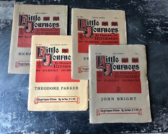 Vintage 1907 Little Journeys Books: Elbert Hubbard Reformers, Set of 4