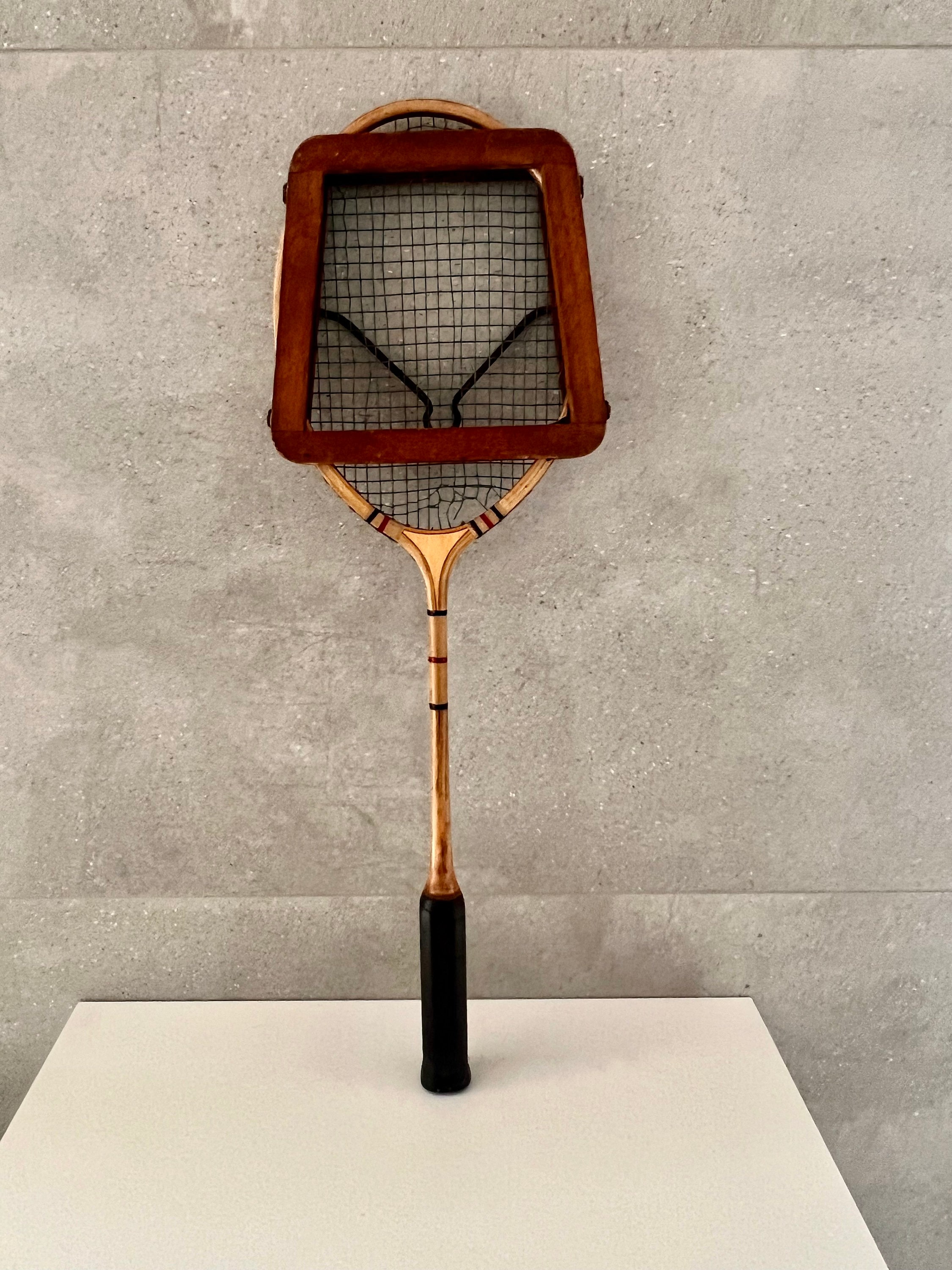 Raquette De Badminton Dunlop Vintage – Avec Presse – Bonne Qualité – Collection