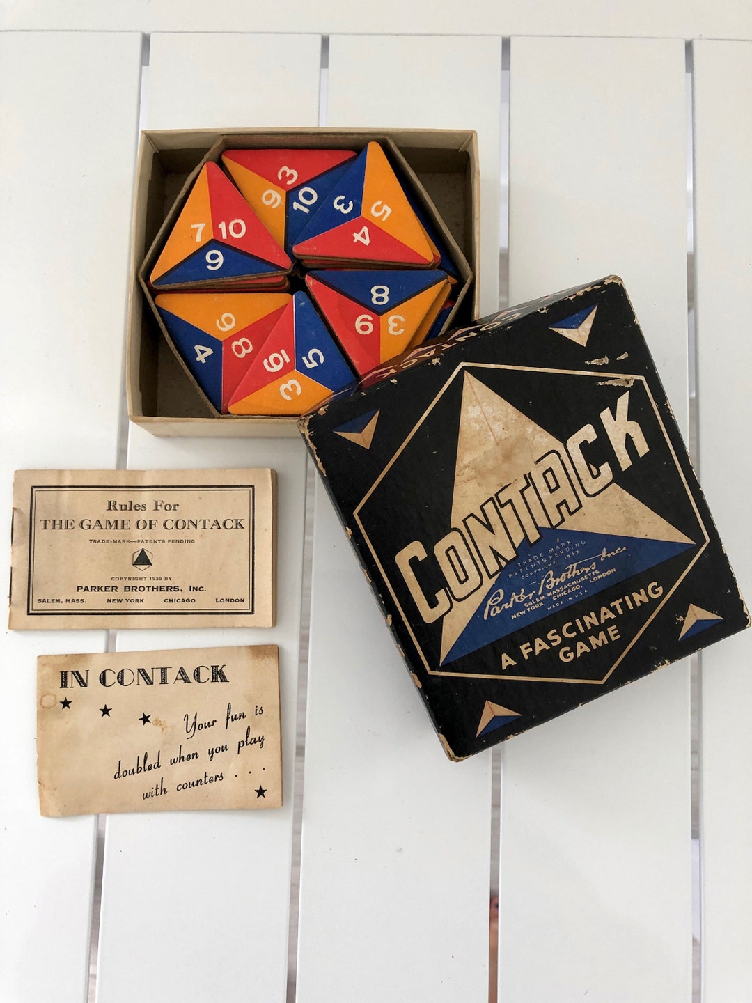 Vintage 1939 Contack Game by Parker Brothers: Retro Family Game - Etsy