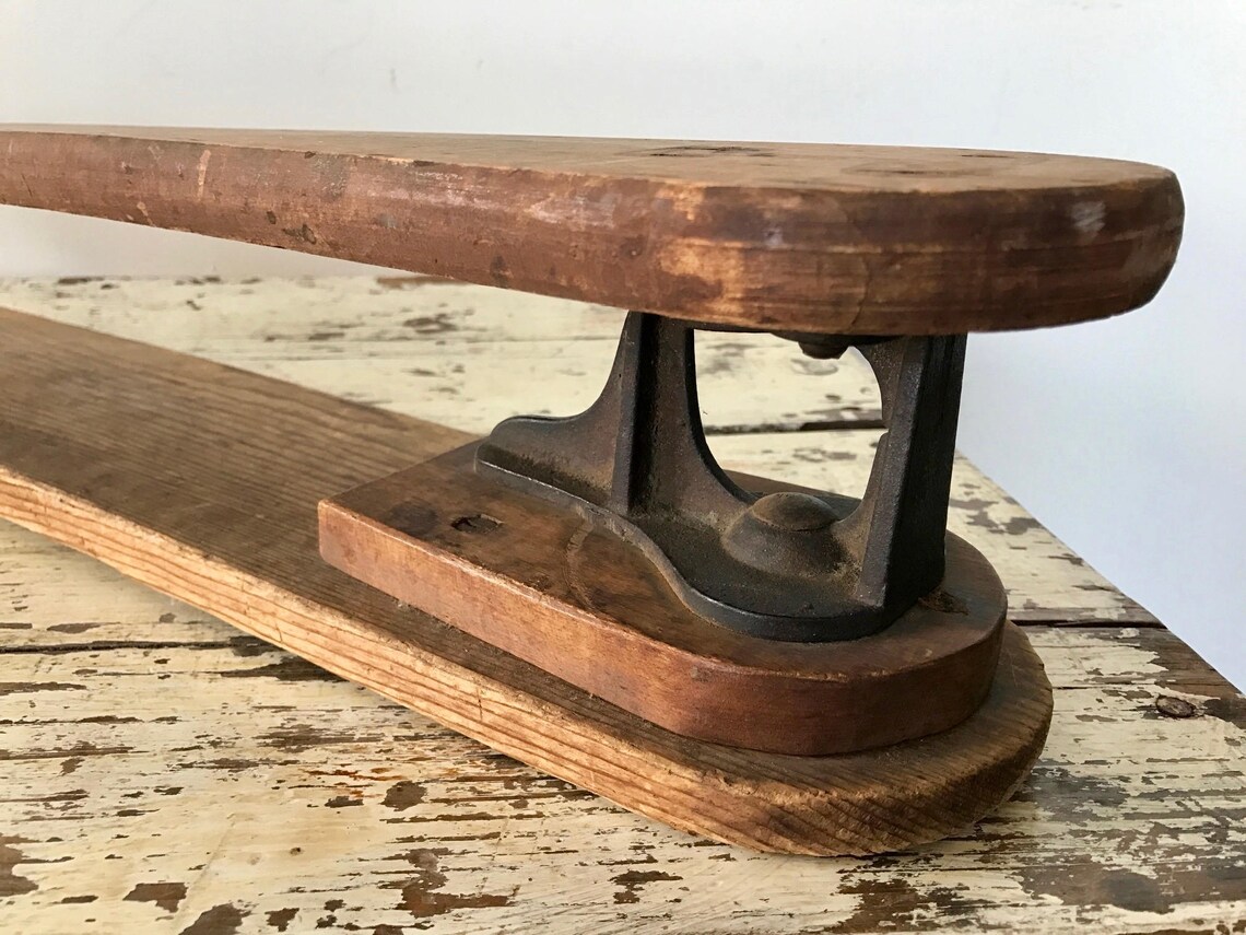 Vintage SLEEVE IRONING BOARD Primitive Wood Two Arm Ironing Etsy