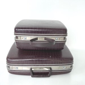 Vintage Samsonite Suitcase: Mid-Century Faux Alligator Silhouette