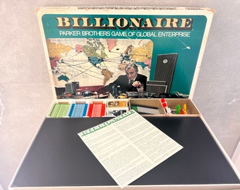Vintage Billionaire Board Game: Parker Brothers Global Enterprise, 1973