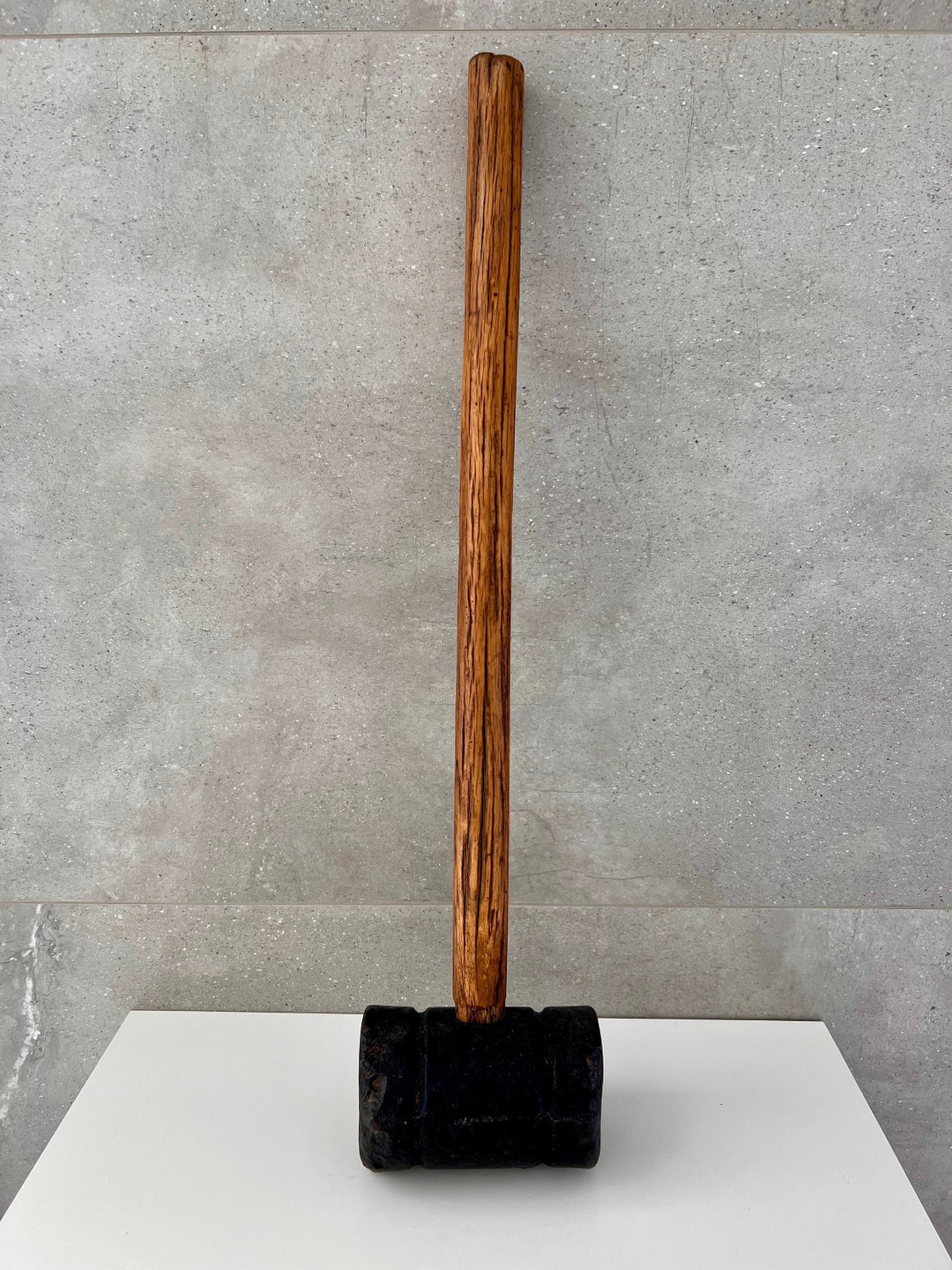 Vintage 1800's RARE SLEDGE HAMMER, Antique Cast Iron Barn Building