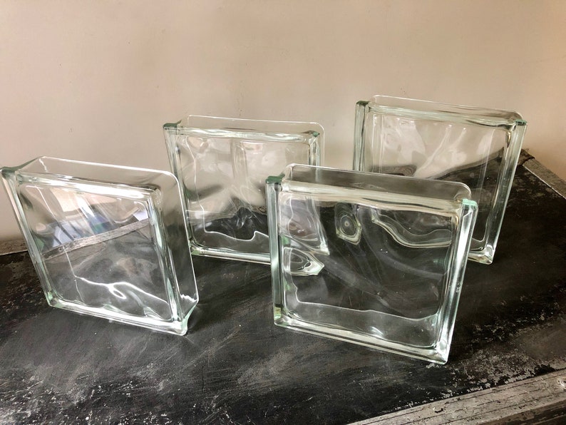 Vintage GLASS WALL BLOCK Glass Brick 7.5inches Square Etsy Canada