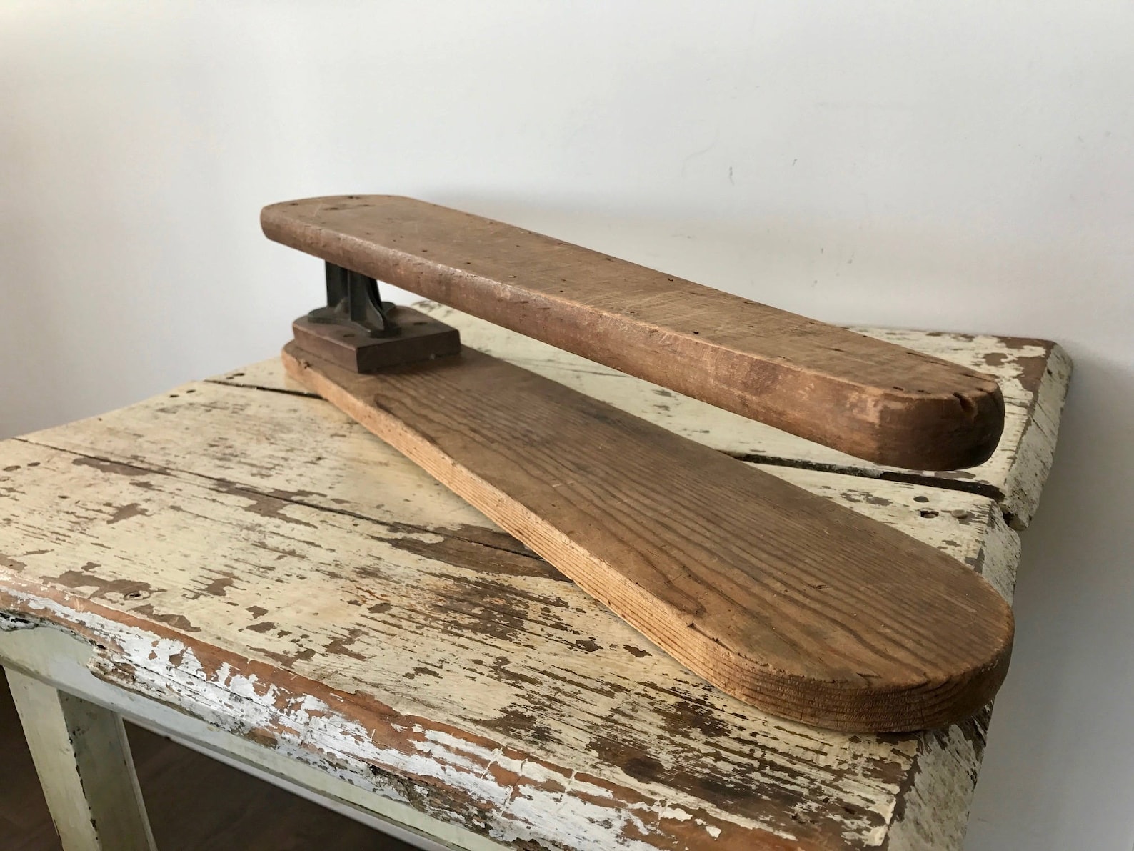 Vintage SLEEVE IRONING BOARD Primitive Wood Two Arm Ironing Etsy