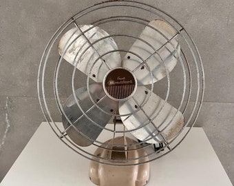 Vintage Grants Bradford Table Fan: 1950s Mid-Century Industrial Decor