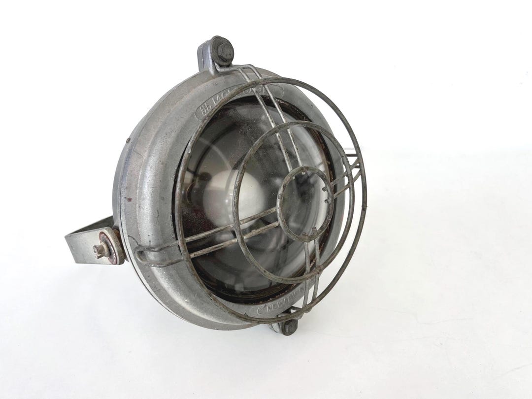 Mold Ast Vintage MOLDCAST Industrial Marine Spotlight, Glass Guard, Mid-century ...