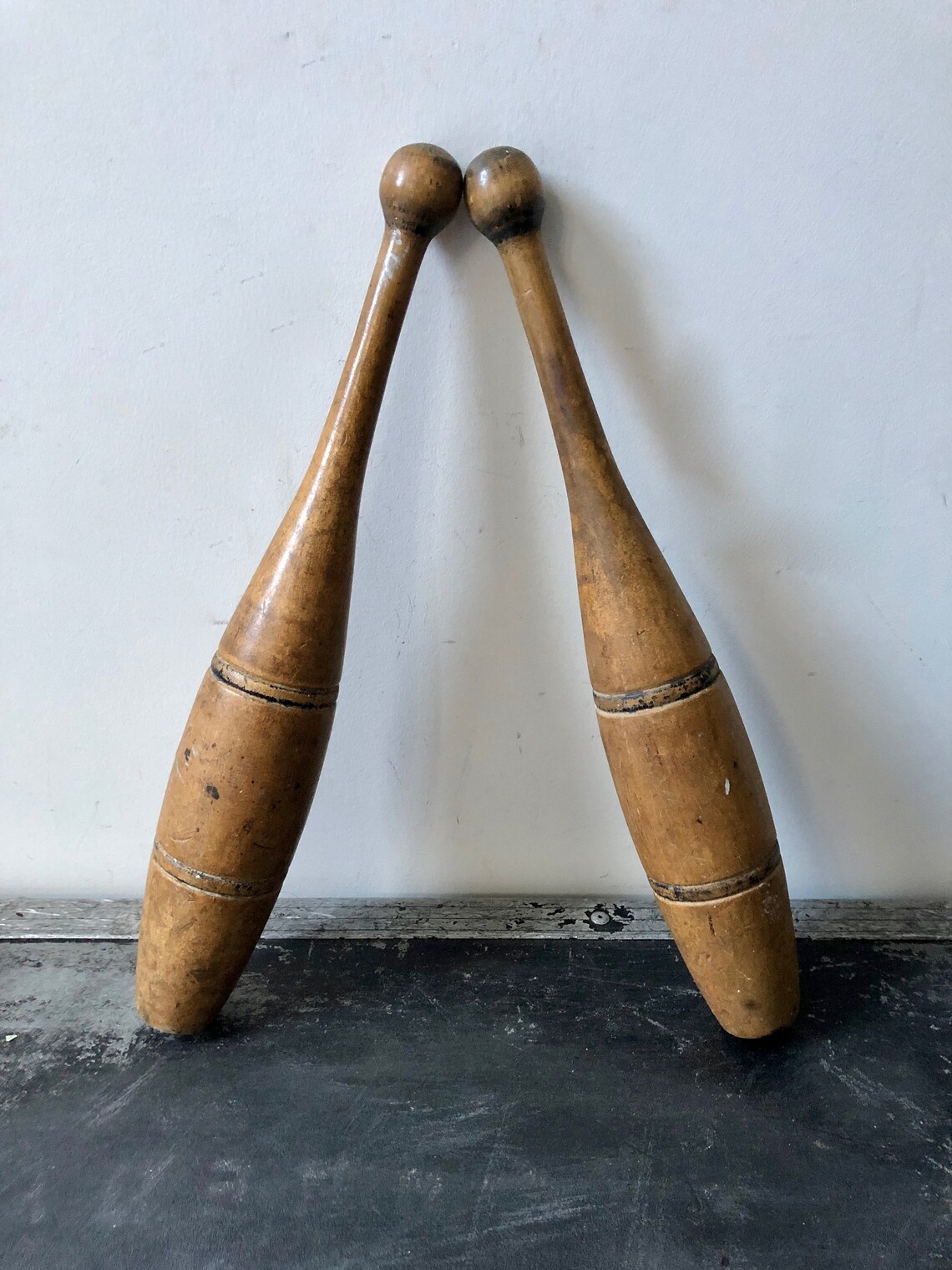 Vintage PAIR of EXERCISE PINS Antique Wood Juggling Pins 1 Etsy