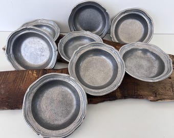 Vintage Wilton Armetale Bowl: French Country Pewter Dish, Scalloped Edge