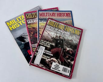 Vintage Military History Magazines: WWII, Napoleon, U-Boats, Saratoga - Set of 4
