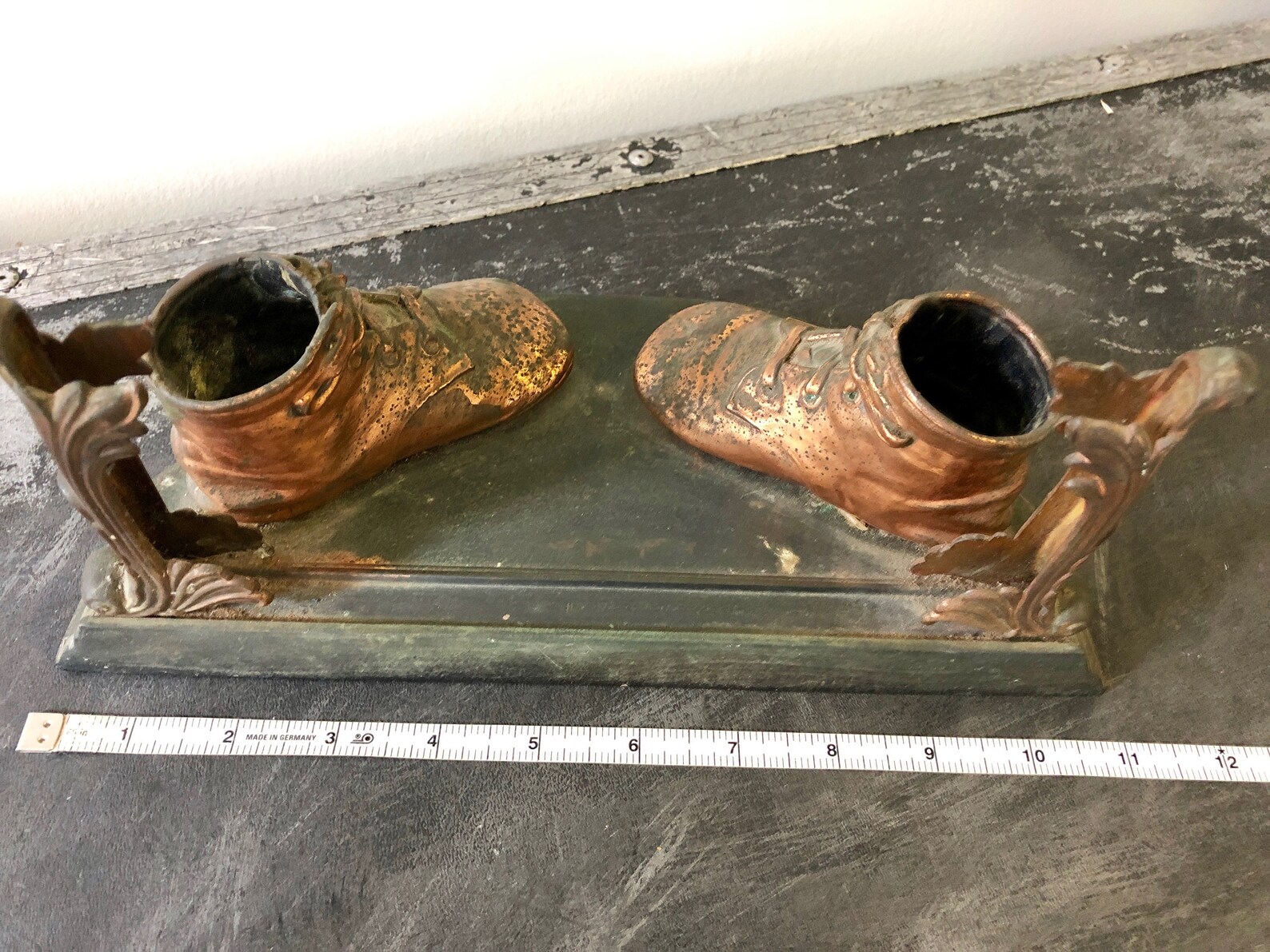 Vintage BRONZED BABY SHOES Bronze Plated Baby Shoes With Etsy