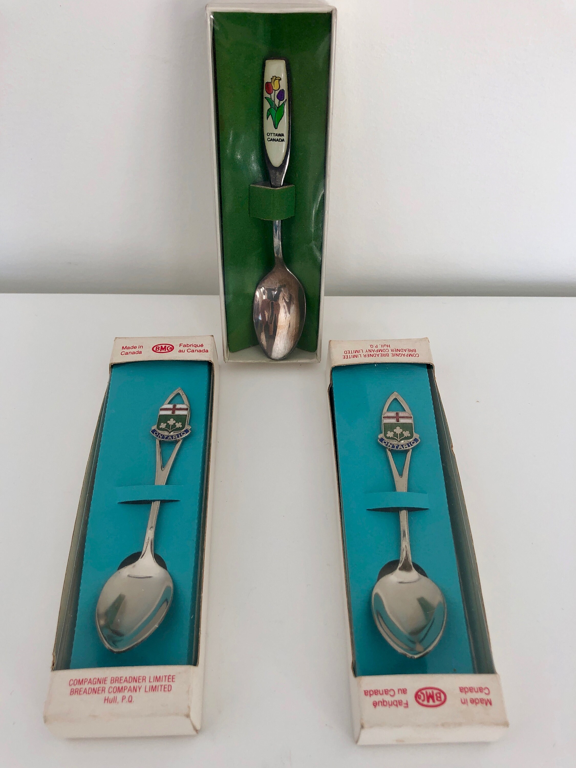 Vintage CANADA SOUVENIR SPOONS Ottawa & Ontario Commemorative Etsy