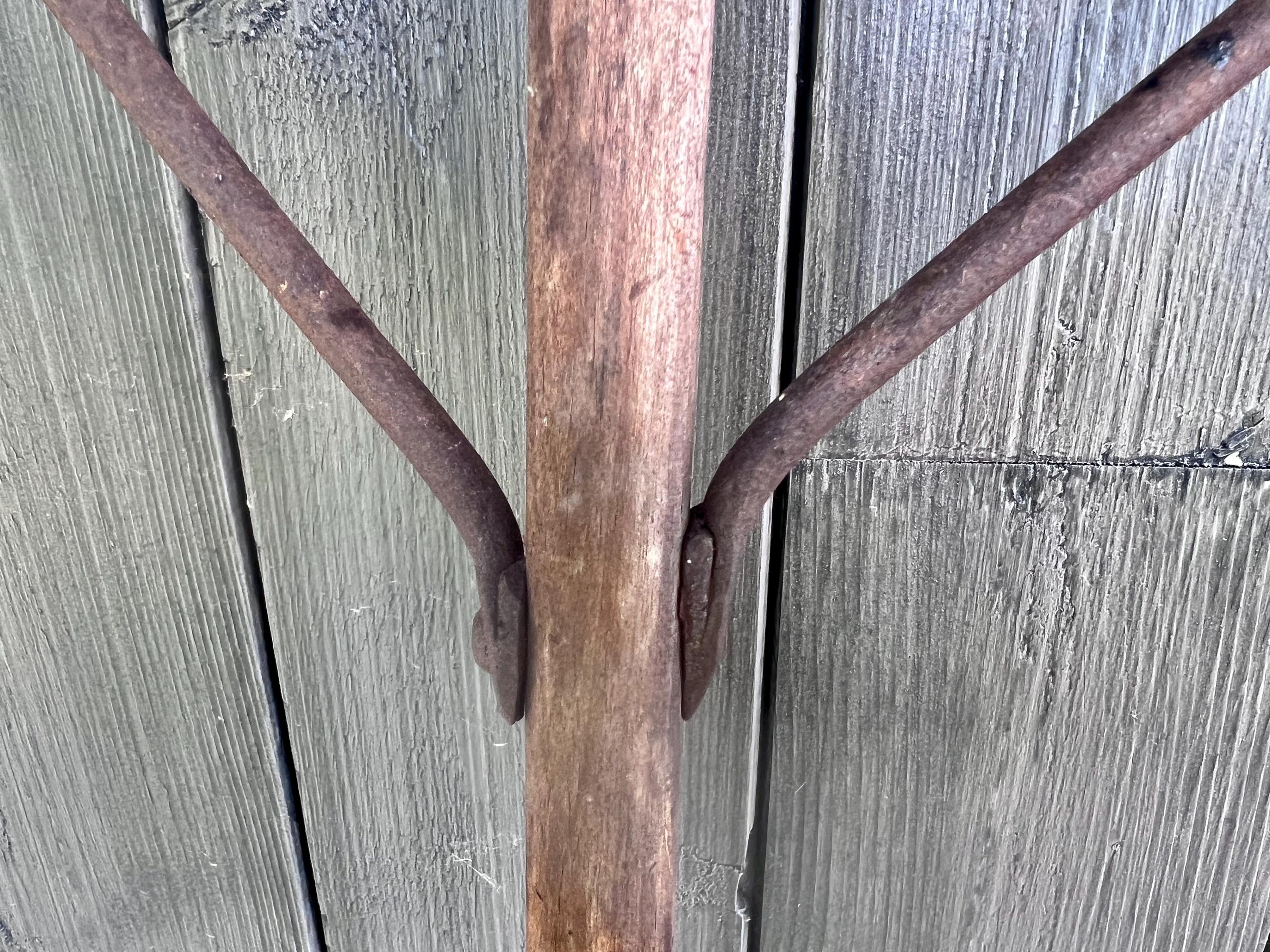 Antique Farm Rake: 1800s Primitive Wood Hay Tool With Hand-carved Tines ...