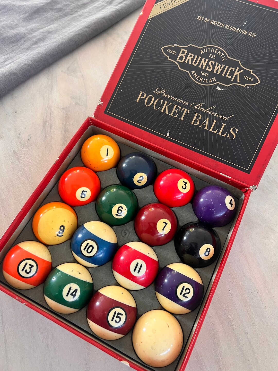 Vintage CENTENNIAL POCKET BALLS, Pool Billiard Balls, Complete Numbered