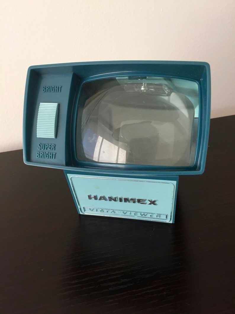 England 35MM Slide Viewer 1940s Viewer Original Box Vintage HANIMEX VISTA-VIEWER with Zoom Lens Optical System Bright Super Bright