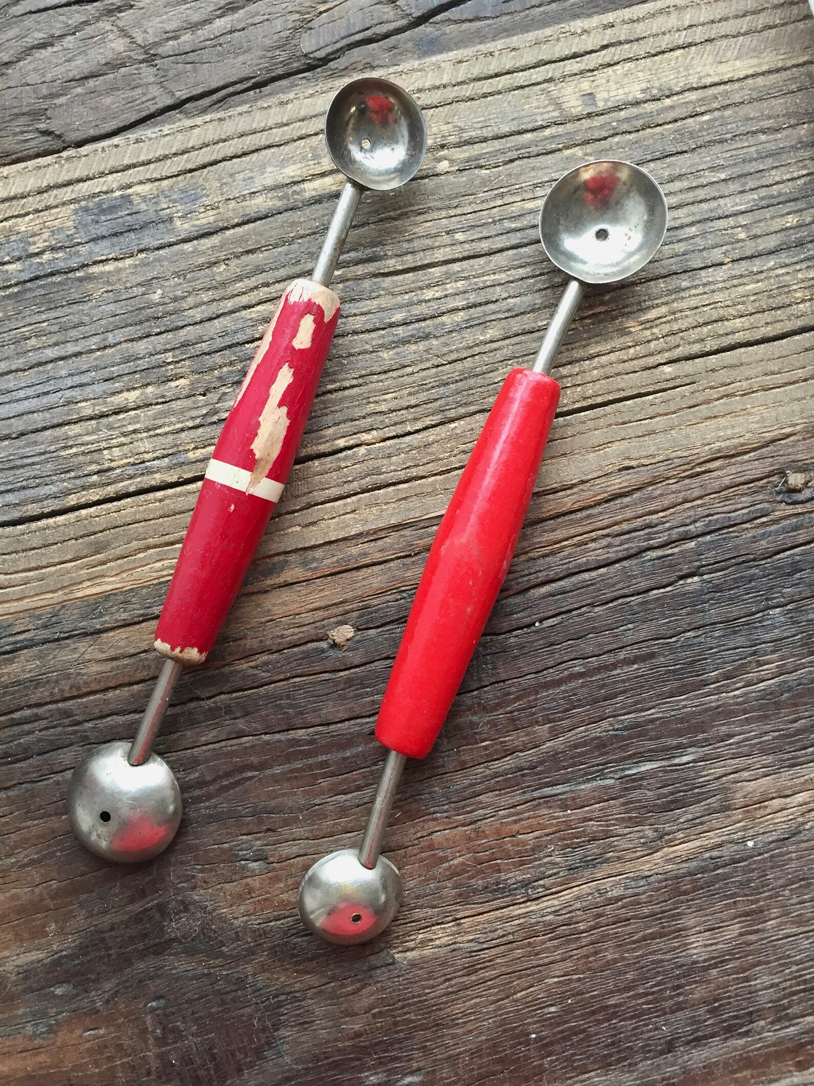Vintage MELON BALL SCOOPS Pair of 1950s Melon Ballers 2 Size Etsy