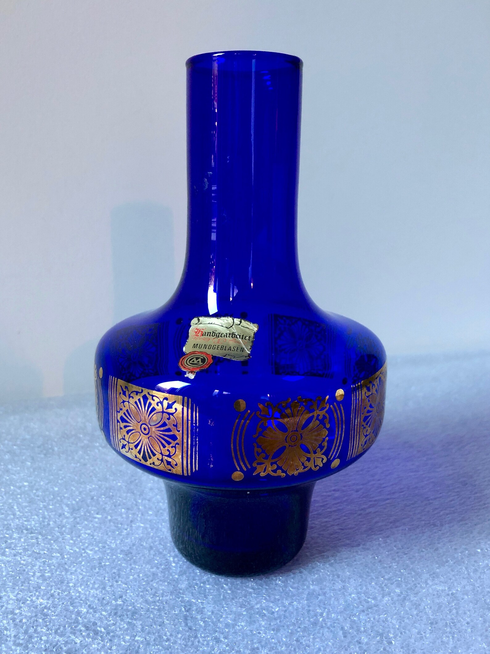 Vintage GERMAN GLASS VASE Marsberger Glaswerke Ritzenhoff Etsy