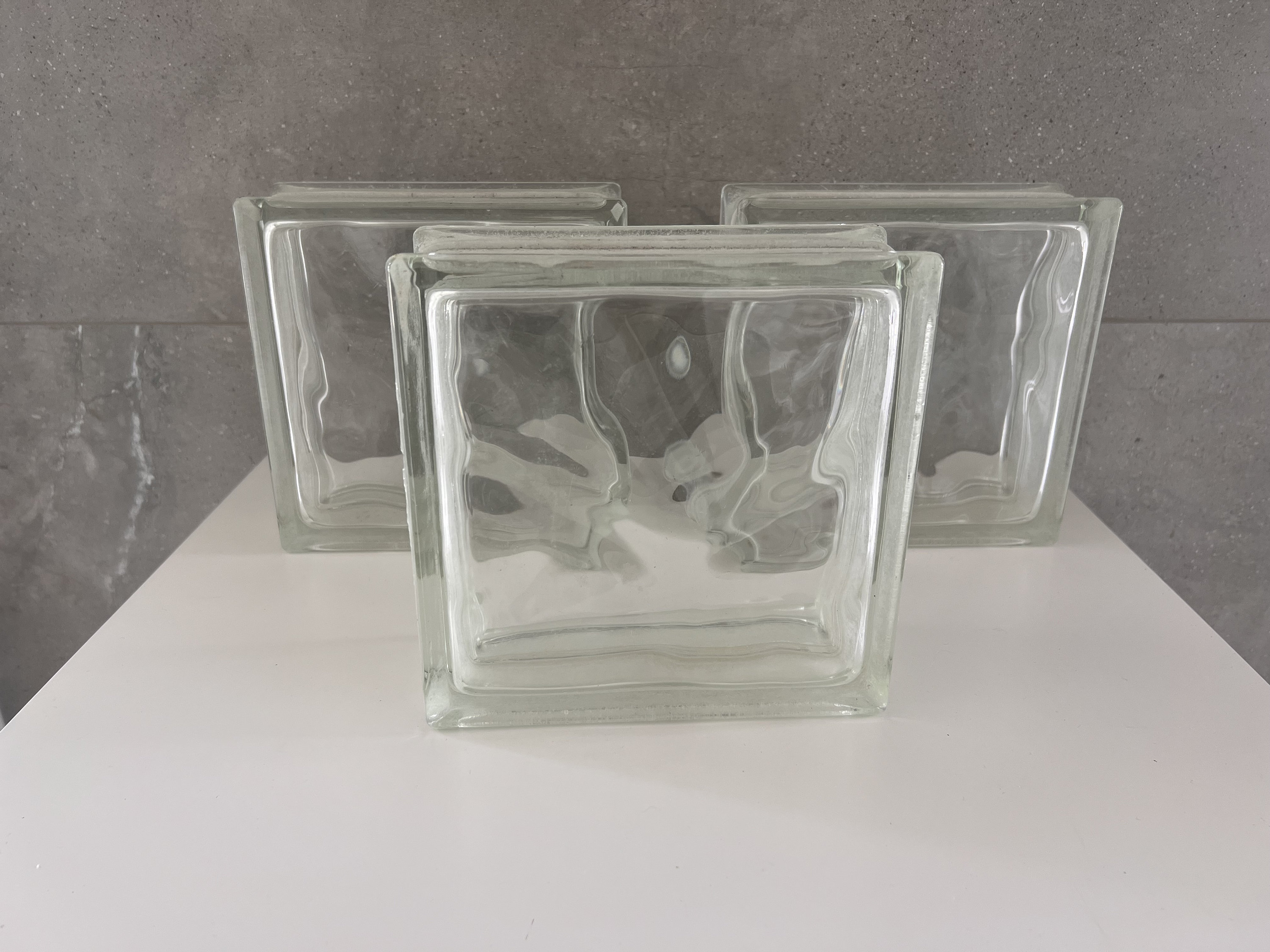 Vintage GLASS WALL BLOCK Glass Brick 7.5inches Square Etsy Canada