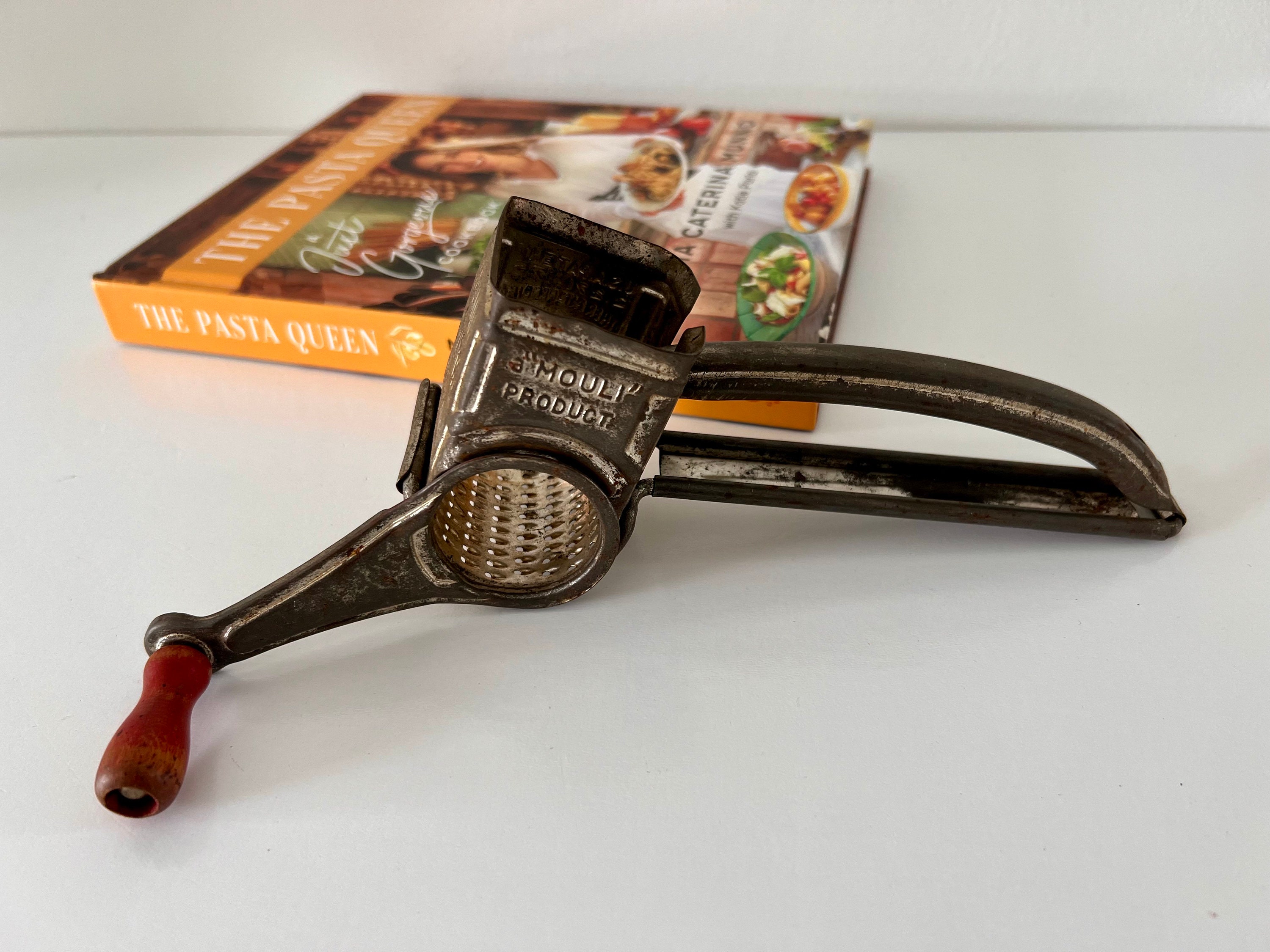 Mouli Grater Red Wood Handle Made in France, Only One Patent