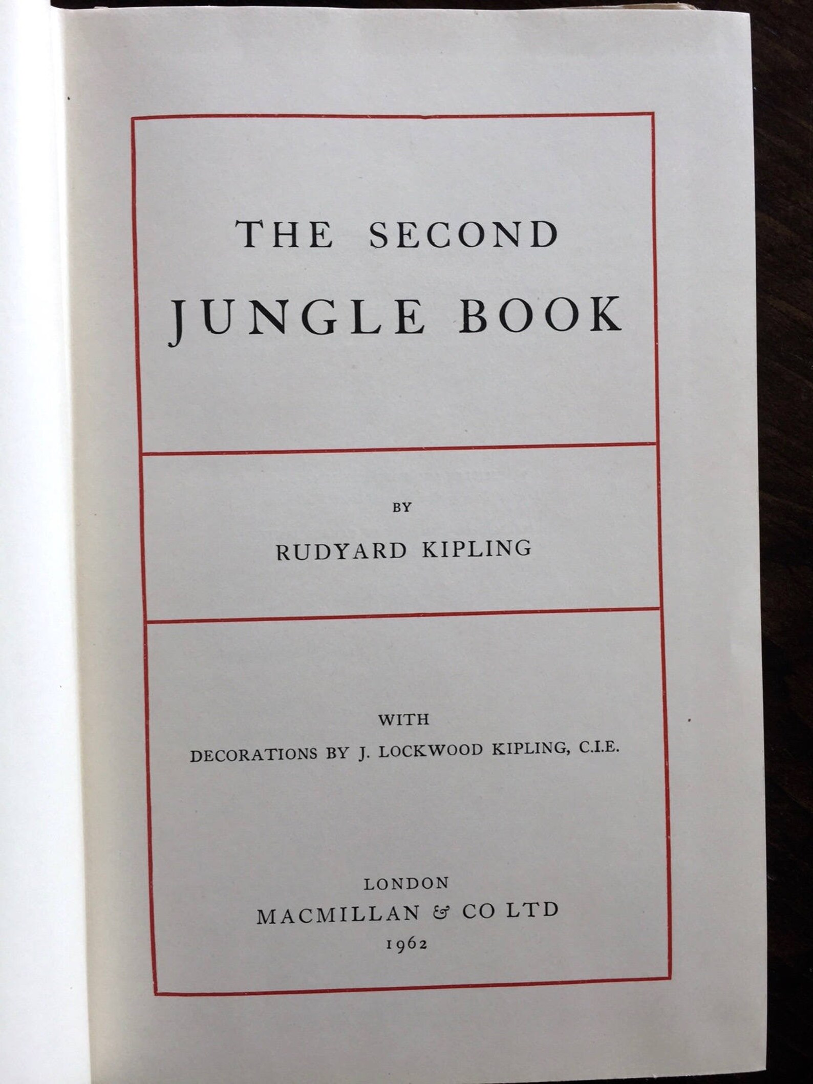 1962 the SECOND JUNGLE BOOK Rudyard Kipling London Macmillan - Etsy