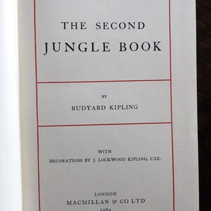 1962 the SECOND JUNGLE BOOK Rudyard Kipling London Macmillan - Etsy