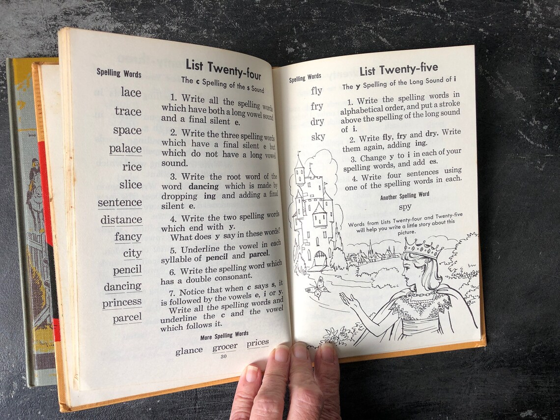 Vintage 1960s SPELLING BOOKS Word Family SPELLERS Grade Etsy