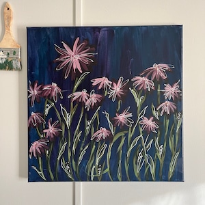 Deep Florals | wall art, floral painting, home decor, flower art