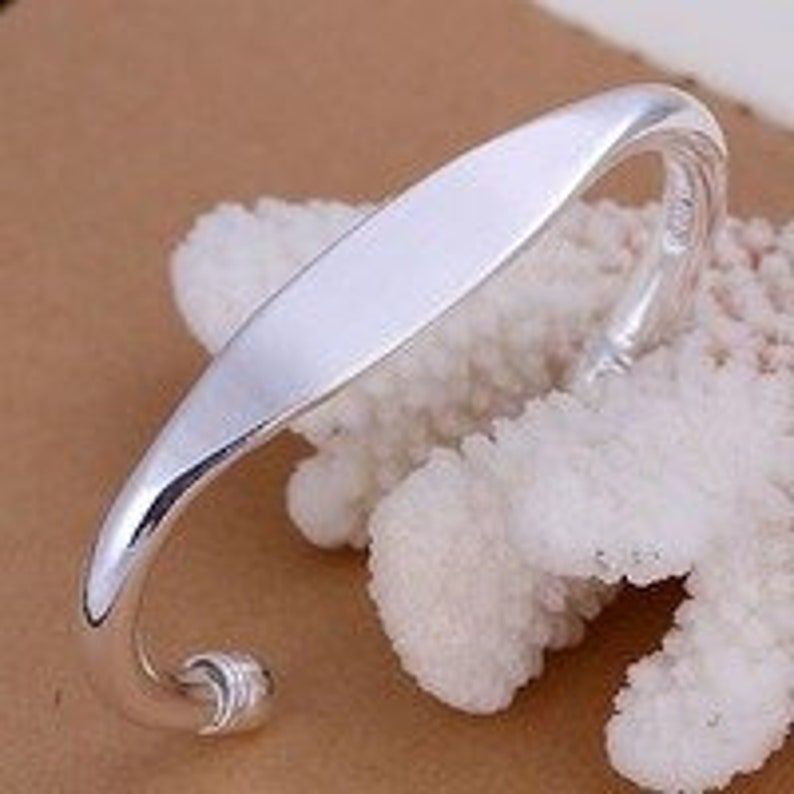 Bangle ....925 Sterling Silver Plated...516 Wide Top...Buy 3 Bangles Get a 4th FREE