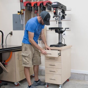 DIY Drill Press Stand with Storage Plans image 2