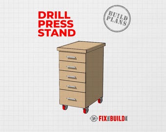 DIY Drill Press Stand with Storage Plans
