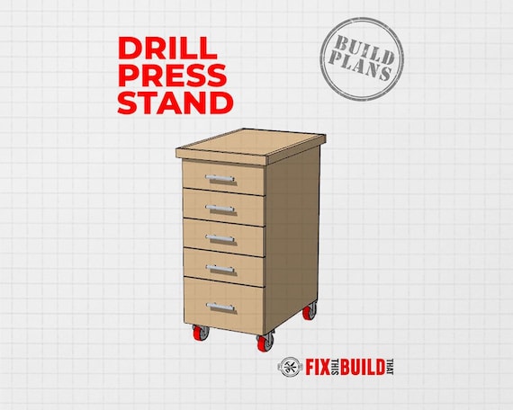 DIY Drill Press Stand with Storage Plans